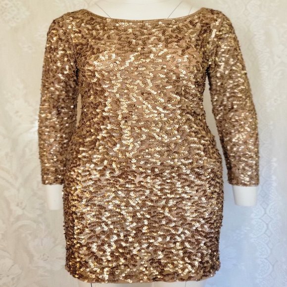 ALICE + OLIVIA Nika Sequins Mini Cocktail Dress - Picture 3 of 7